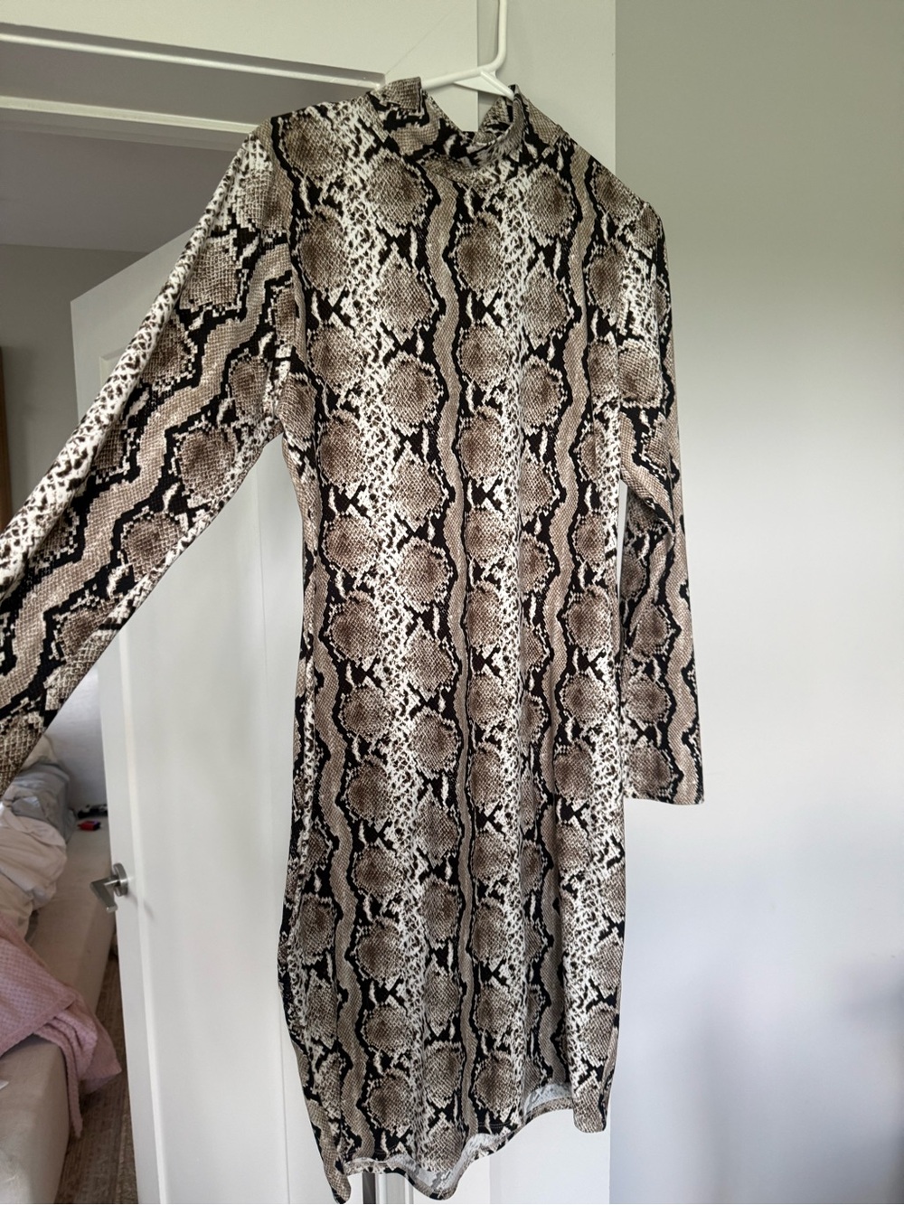 Nordstrom Snake-Print Long-Sleeve Dress
